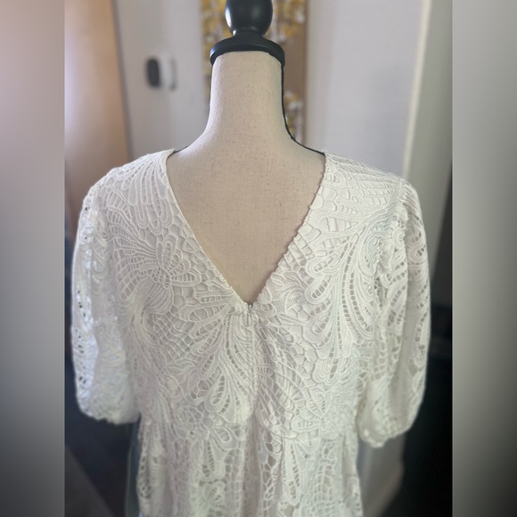 NWT - ASOS Edition Curve Avery lace cut work embroidered midi wedding dress - Picture 5 of 9